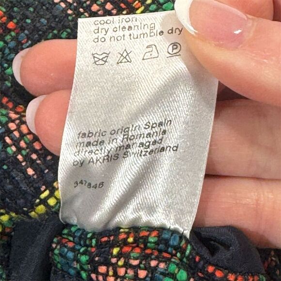 Akris Punto Multicolor Tweed Zip Blazer Jacket US 10 Preppy Luxe Academia Career - Picture 9 of 9